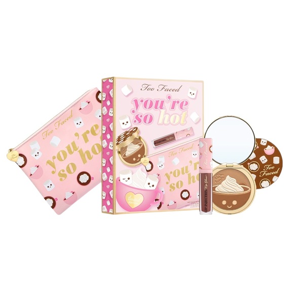 TOO FACED YOU’RE SO HOT-HOT COCOA BRONZER & LIP GLOSS SET - BNIB